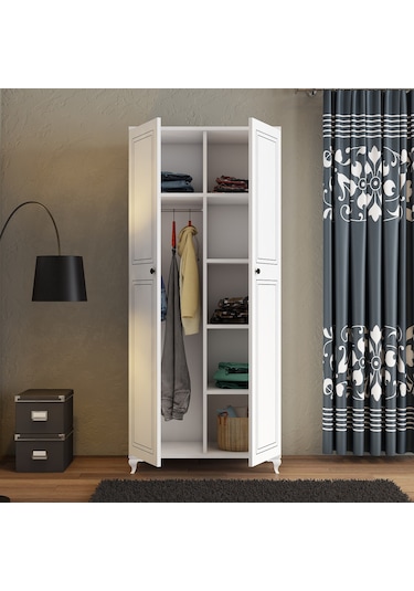 Moxen Mobilya DR1 Askılı Raflı Dolap