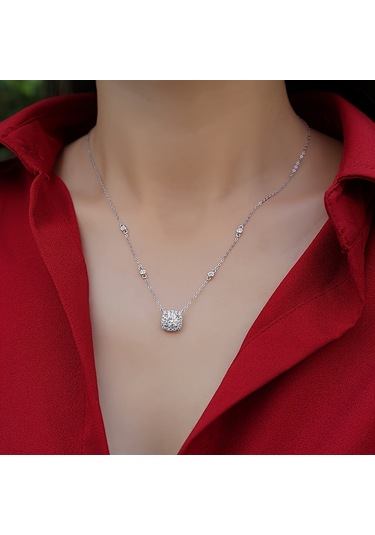 Zarif Kolye Zinciri Takı Gümüş