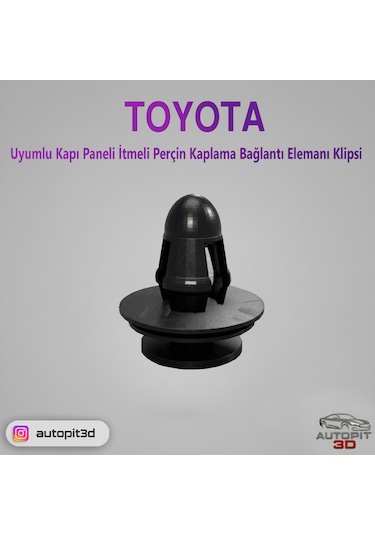 Toyota Kapı Paneli İtmeli Perçin Kaplama Bağlantı Elemanı Klipsi Bağlantı Elemanı Klipsi