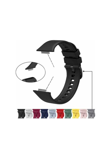 Huawei Watch Fit 2 Krd-43 Uyumlu Zyl Kordon Siyah