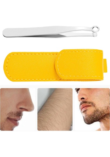 Homyl Vücut Yüz Kaş Için Suya Dayanıklı Burun Saç Cımbız Gümüş