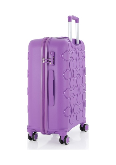 Mçs Polipropilen 3lü Valiz Seti Büyük & Kabin & Makyaj V376 S23sy1000053-set 00014 Mor