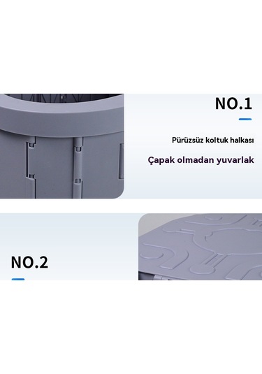 Açık Kamp Taşınabilir Katlanabilir Tuvalet Haki