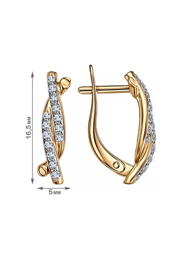 Veronika 925 Ayar Altın Kaplamalı Gümüş Küpeler 216199959 Altın