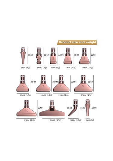Qingmipy Elmas Boyama Kalemi Uç Seti - 13 Farklı Metal Uç Seçeneği İle Yüksek Verimlilik Çok Renkli