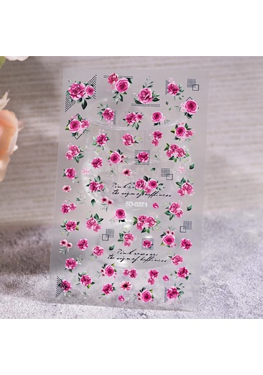 5d Nefis Papatya Tırnak Etiket 1 Sayfalık Renkli Çiçek Tırnak Çıkartması 8 10 Cm Kendinden Yapışkanlı Lüks Papatya Nail Art Etiket Dekor 9 Teal Renk Neo Krom