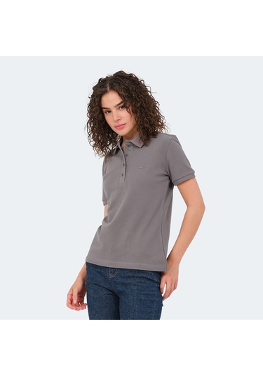 Slazenger VERA I Kadın Polo Yaka Koyu Gri Tişört