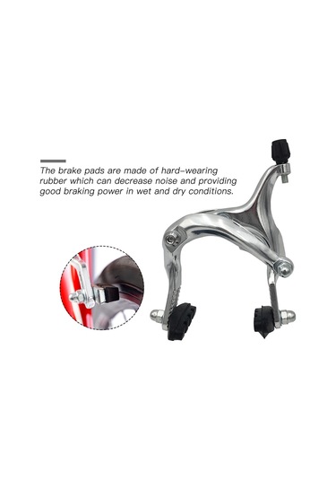 Gajeena Dayanıklı Alüminyum Alaşımlı Uzun Kollu Bisiklet Fren Kaliperi - Gümüş Rengi, Çoğu Yol Bisikleti İçin Uygun Kırmızı
