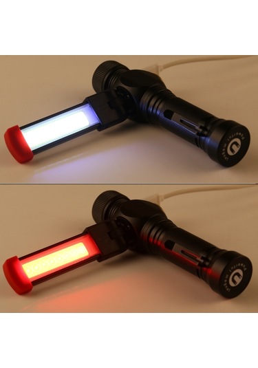 Sones W550 10w 800lm Usb Şarj T6 + Cob Ipx6 Su Geçirmez Güçlü Led El Feneri 5 Modlu Çalışma Lambası Siyah