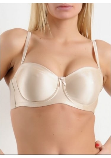 Yeni İnci 1680 3'Lü Paket Balenli (Telli) Straplez Sütyen