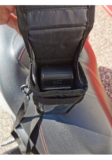 Motosiklet Kurye Pos Cihazı Taşıma Çantası Telefon Kılıflı Su Geç Siyah