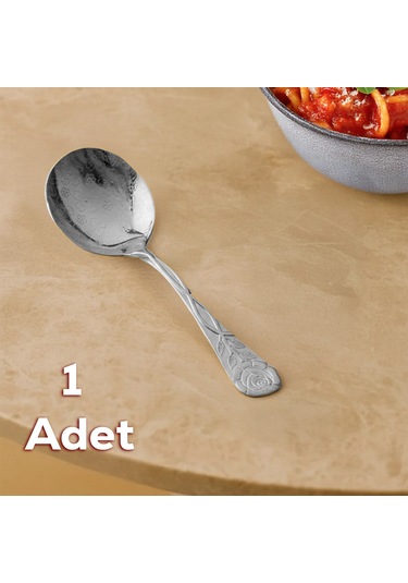 Porsima 5216 Metal Gümüş Sos Kaşığı Kepçe 13cm