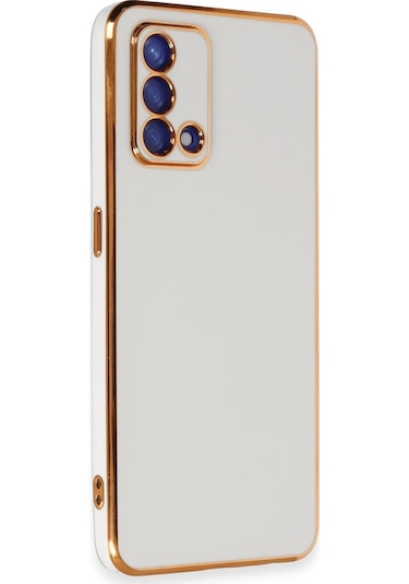 Newface Oppo A74 4g Kılıf Volet Silikon Glblseme - 88 - Beyaz