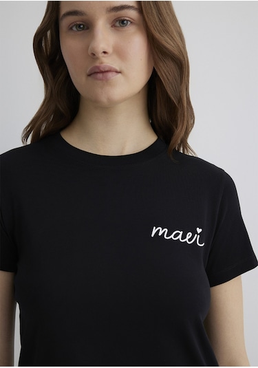 Mavi - Mavi Logo Baskılı Siyah Tişört 1612962-900 Siyah