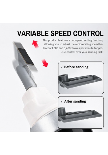 Geekyou Pilli İle Çalışan 2 Hızlı Zımpara Makinesi - Değiştirilebilir Uçlar Ve Taşınabilir Tasarım
