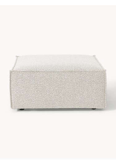 Most Mollis Kare Puf Silinebilir 01 Beyaz Lüks Bukle Kumaş Yumuşa