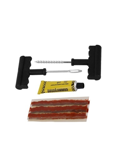 Deluxe Tire Plug Kiti Patlak Lastik Tamir Seti 6 parça