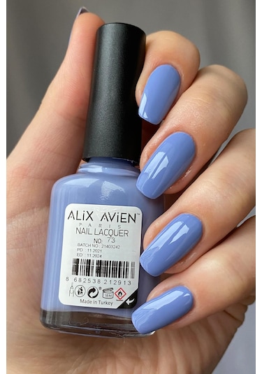 Alix Avien Lila Oje 73Yüksek Pigmentli Uzun Süreli Kalıcılık Hızlı Kuruma Nail Lacquer 73