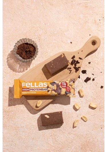 Fellas Yüksek Protein Bar - Yer Fıstıklı Ve Kakaolu 45g 3 Adet
