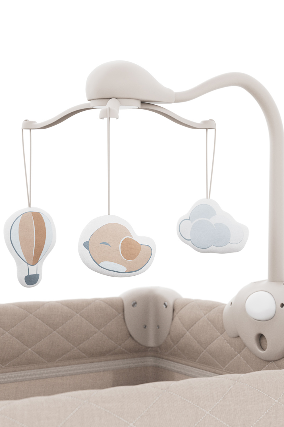 Kinderkraft Leody Up 2 in 1 Bebek Beşiği, Park Yatak Aksesuarlı Bej