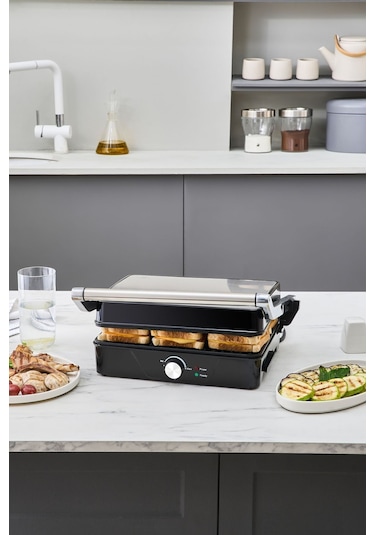 Cookplus x Karaca Inox 2000w Izgara ve Tost Makinesi 4 Dilim