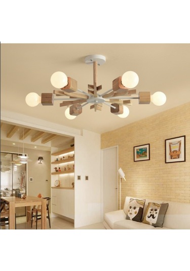 Postmodern Flake Ahşap Avize