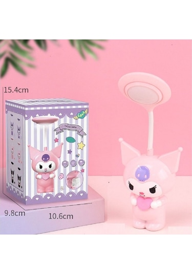 Sanrio Kawai Kuromi Led Şarzlı Çocuk Odası Masa Lambası Mor
