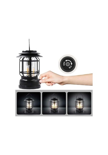 Bluetooth Hoparlör Özellikli Dimerli Led Kamp Lambası Hs66 5332 Çok Renkli