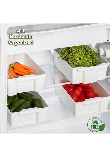 Porsima 229 4lü Çok Amaçlı Buzdolabı Düzenleyici Sebzelik Organiz