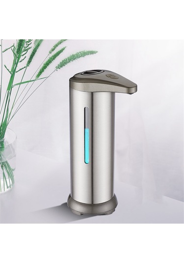 Anjiexun Banyo Akıllı Köpük Makinesi Sıvı Sabunluk Pompa Kabı Gümüş