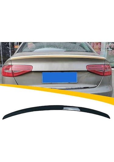 Audi A4 Sedan Bagaj Üstü Spoiler Parlak Siyah Spoyler Plastik İthal 2012-2016