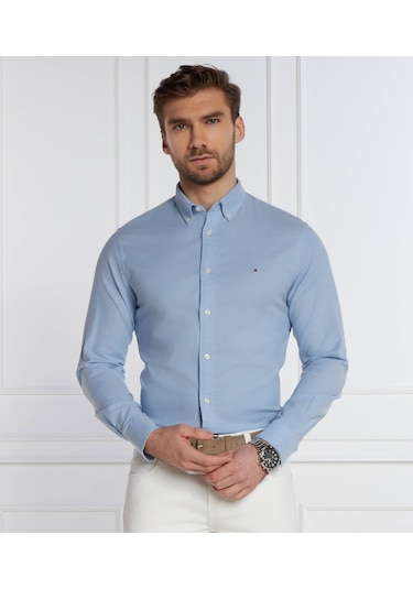 Tommy Hilfiger Erkek Regular Fit Pamuklu Gömlek Mavi