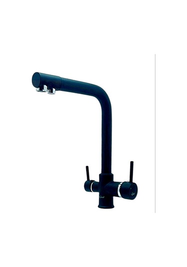 Opak 3 Yollu Su Arıtma Eviye Bataryası 030001BK Siyah - Krom