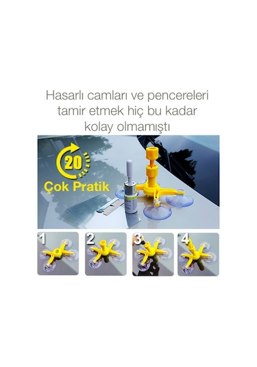 Powertiger Ally Araba-Araç Camı Çatlak Tamir Kiti