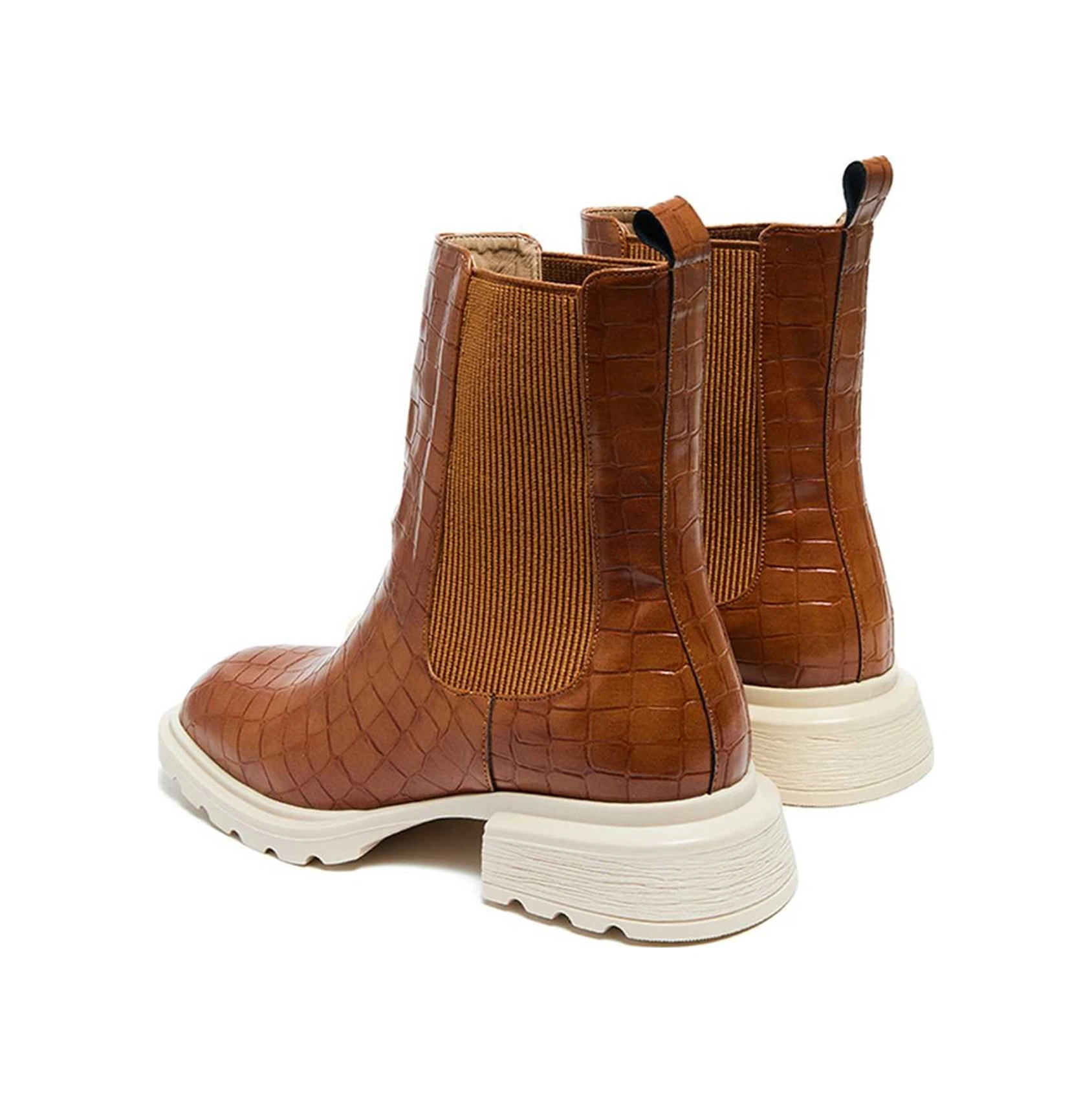 Bestello Lastikli Termo Taban Düz Bot 281-1908 Kadın Bot TABA KROKO