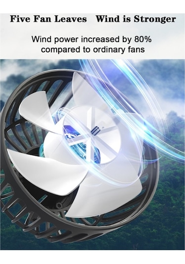 5v 2a Araba Arka Koltuk Geri Usb Arayüzü Güçlü Çift Başlı Fan F4207 , Boyut:f4207