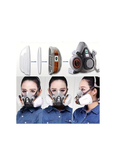 Willowhaven 6200 Full Face Gaz Maskesi 2 Ekstra Filtre Ve Maske İle 6200-8in1 Endüstriyel Toz Koruma