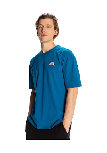 Kappa Erkek Mavi Regular Fit Tişört Turkuaz