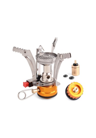 Monyee 3000w Güçlü Mini Çadır Ocağı, 8kg Yük Taşıma, Ateş Kontrol Kolu Ve Anti-kayma Desteği İle Adaptörler İçeren Sıcaklık Sağlayıcı Gümüş