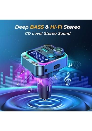 Didadodo Joyroom Jr-cl16 48w Bluetooth 5.0 Araç Kablosuz Fm Verici Gümüş, Güçlü Kullanıcı Deneyimi