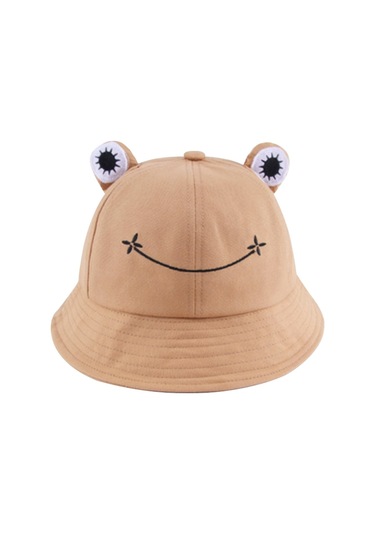 Pamuklu Kova Balıkçı Şapka - Nefes Alabilen Kurbağa Kulaklı Desenli Froggy Tarzı Kadınlar İçin Moda Aksesuarı Yeşil
