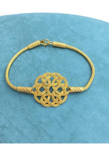 Altın Kaplama Gümüş Trabzon Kazaziye Bileklik