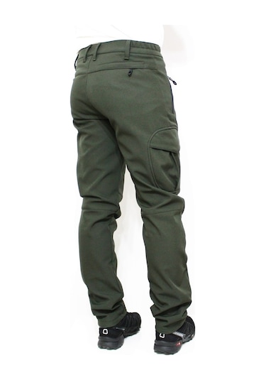 Mudwill Softshell Kargo Cepli Kışlık Pantolon-Haki
