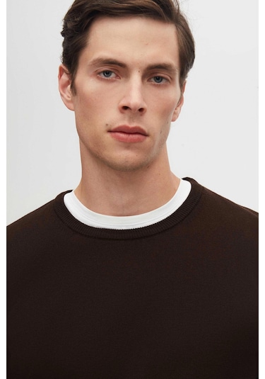 Ds Damat Regular Fit Kahverengi Tüylenme Yapmayan Bisiklet Yaka Pamuklu Triko Kazak 5hf06ort12004 201 Ds Damat Regular Fit Kahverengi Tüylenme Yapmayan Bisiklet Yaka Pamuklu Triko Kazak 5hf06ort12004 201