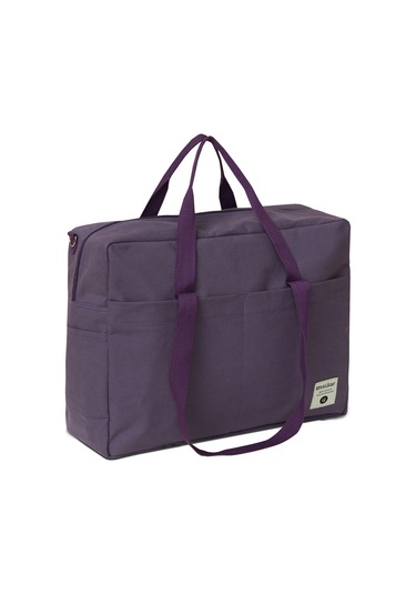 Maiyame Insular Ma1011 Bebe Çantası, Kanvas Materyal, 12 Cep Ve Bölmeli Tasarım, Tek Askılı/maçka Kemer, Büyük Kapasite Anne Çantası Mor Mor