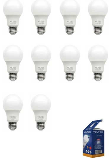 Voltek 9w Led Ampul - Beyaz Işık - 10 Adet