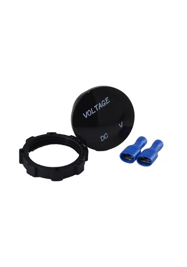 12v 24v Dc Voltmetre Yuvarlak Bombeli