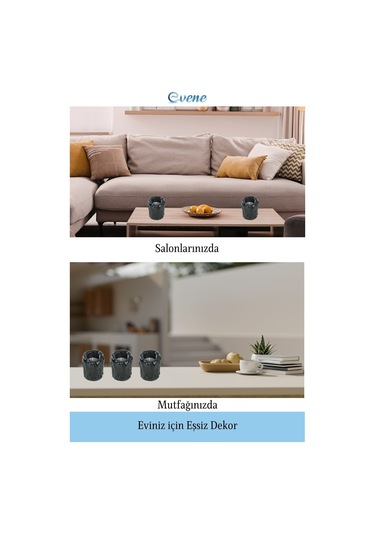 Mumluk Şamdan Tealight Mum Uyumlu Orta Erimiş Mum Model - Siyah