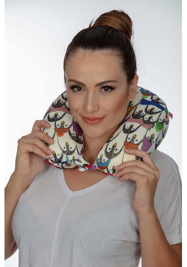 Viscofoam Colorful Ortopedik Seyahat Yastığı Visco Boyun Destekli Seyahat Yastığı - Penguen | Ergo Travel