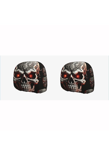 Dekoratif Oto Başlık Kılıfı/maske 2'li Kırmızı